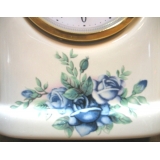 藍色玫瑰花桌鐘 y12707 CL.10 時鐘.溫度計.鏡子 桌鐘